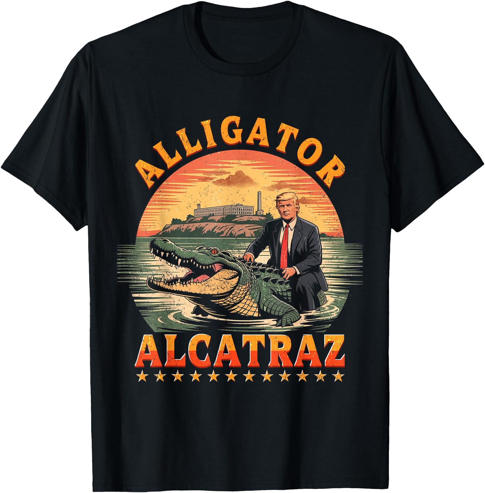 Trump Alcatraz Alligator Florida Everglades Meme T-Shirt V2
