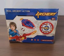 HIEMAO 2 Pack Archery Shield Toy Set LED Light Up Bow and Arrow for Kids