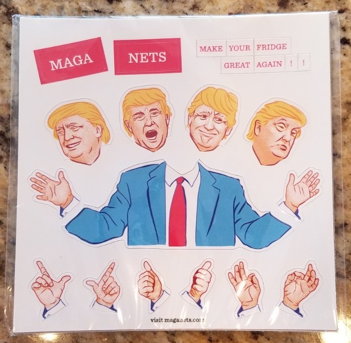 Donald Trump Refrigerator Magnet Set "Maga Nets" 350 Magnetic Words/Letters NEW