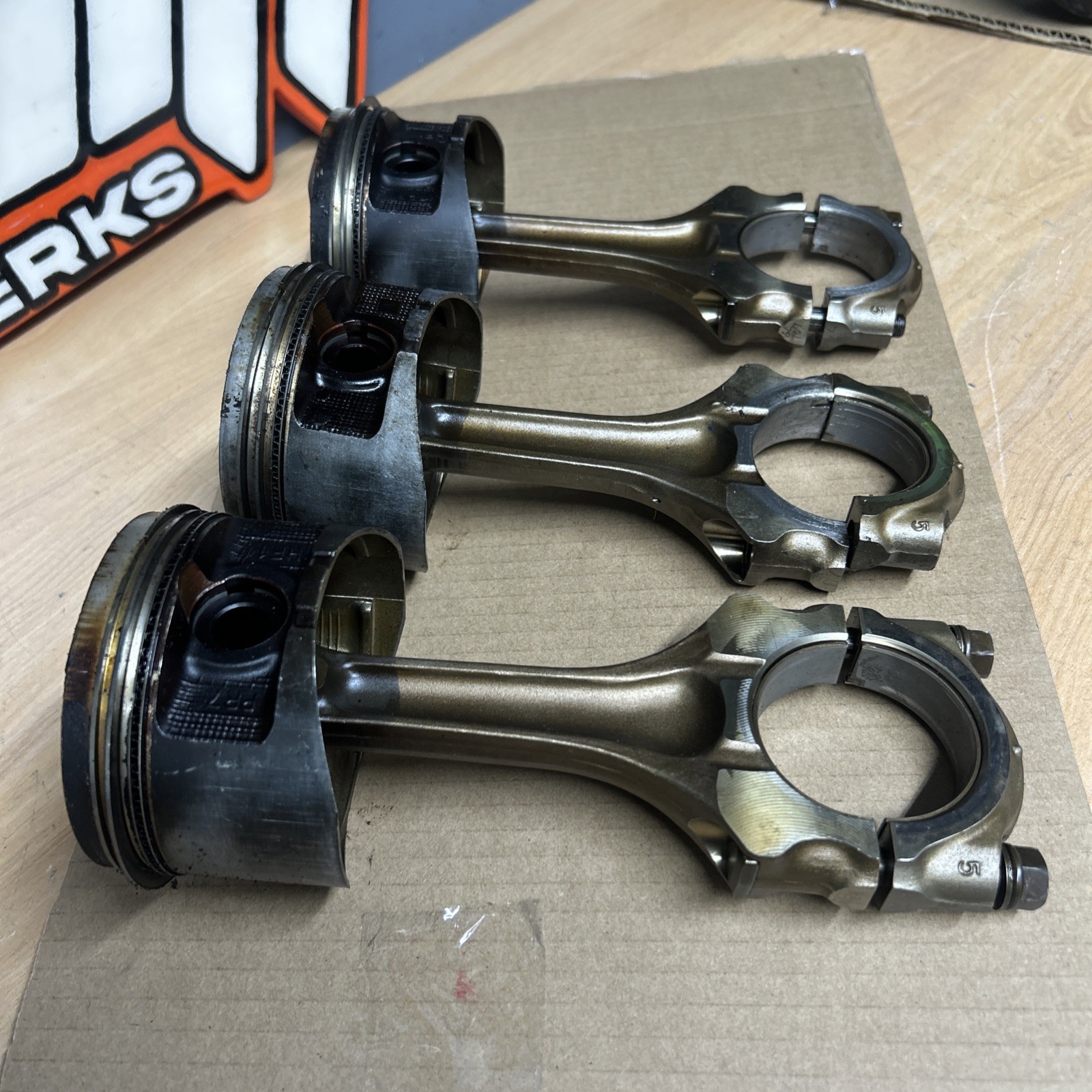 PISTON/ROD L/H USED ACURA NSX C30A 1991-97 13260-PR7-A00 SET OF 3 READ DESC