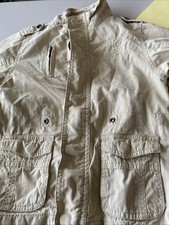 Nautica Child  s Jacket Blade Collar Zipper With Snap Buttons Pockets Beige Sz 4T