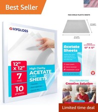 Reusable 7 Mil Clear Acetate Sheets - 10 Pack for Stencils  Crafting Perfection