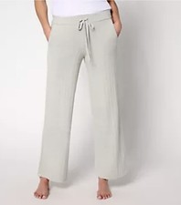 Barefoot Dreams CozyChic Ultra Lite Ribbed Rolled Edge Pant Dew Drop Size PL
