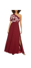 Chi Chi London Saffy Dress Women's US Size 6 Burgundy New With Tag