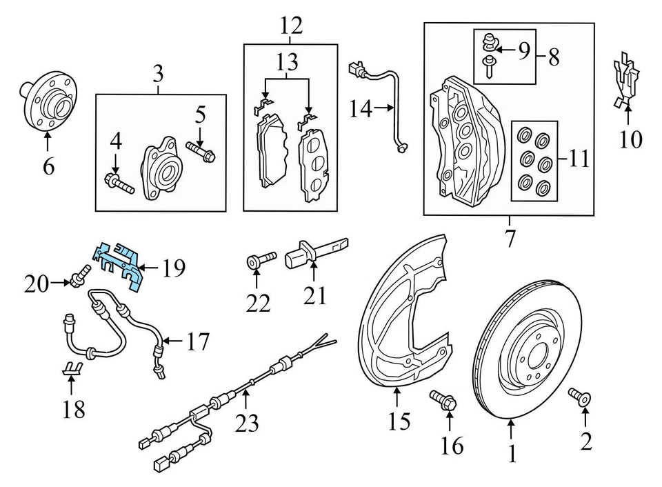 AUDI A4 2017-2024 - LÍNEA DE FRENO DELANTERO IZQUIERDO/soporte de manguera 8W0611845S Foto 3 de 4