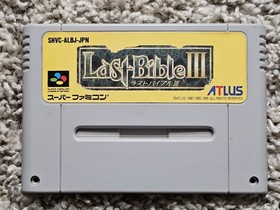 Last Bible III 3 Super Famicom Cartridge Only Nintendo SFC NTSC-J Japanese Clean