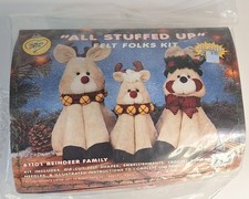All Stuffed Up Felt Folks Kit Reindeer Family 61101 Christmas Plush