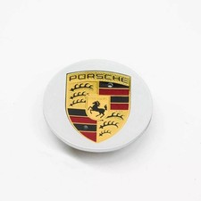 4x Porsche Radnabendeckel Felgendeckel MACAN 65 mm silber glänzend NEU