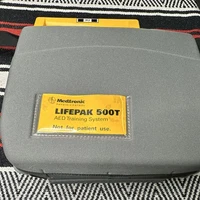 Medtronic LIFEPAK 500T AED Trainer w/Remote, Electrode Pads x3-NO CHARGER. WORKS