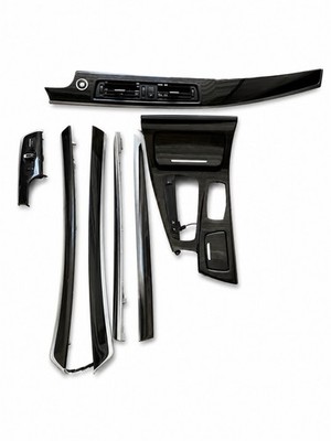 2011-2016 Bmw 528 535 550 M5 F10 Dash center console & door panels wood trim set