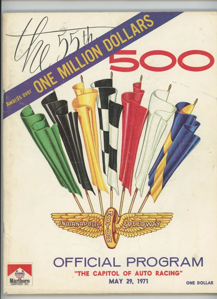 1971 Indy 500 Race Car Program! Indianapolis Auto Racing Indycar Al Unser Sr Win - Image 2 of 4