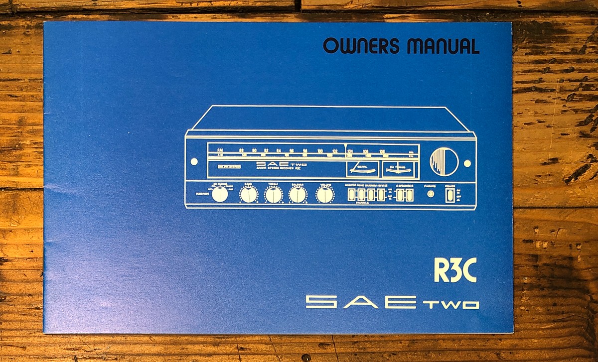 SAE Model R3C Receiver Owners / User Manual *Original*