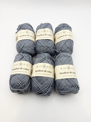 Lot of 6 Rowan Handknit DK Cotton  Col.302' 93yd Grey