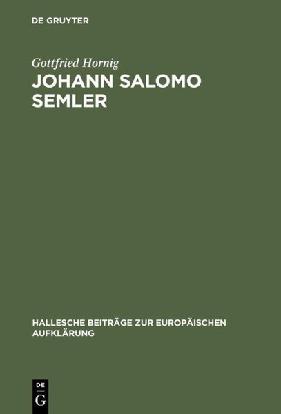 Johann Salomo Semler Gottfried Hornig-image