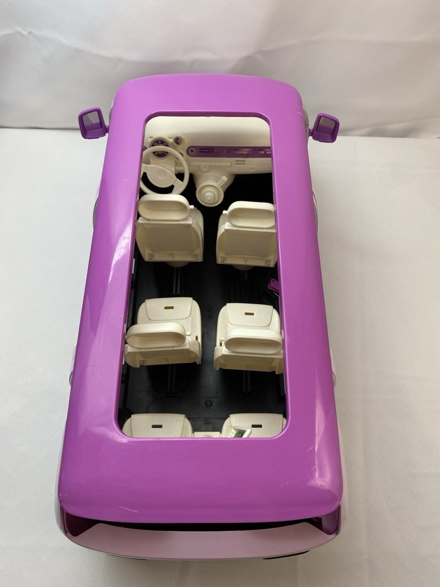 Pink Barbie Volkswagen Microbus Van Mattel 2002 RARE Horn Door