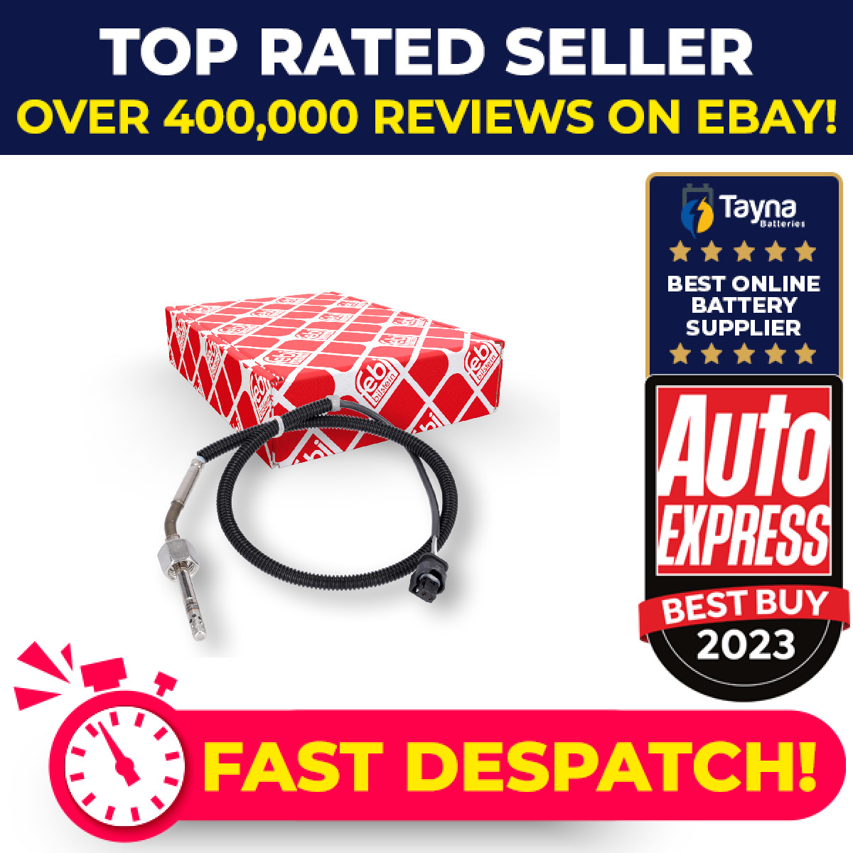 Exhaust Temperature Sensor fits MERCEDES C320 S203, W203 3.0D Before DPF Febi