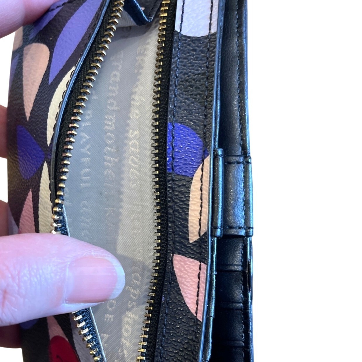 Kate Spade New York Hawthorne Lane Spinner Stacy wallet in rich navy multi with thumbnail 2