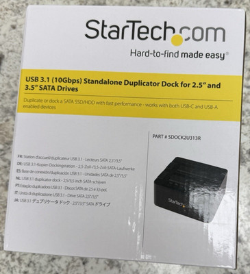 StarTech SDOCK2U313R Startech Usb 3.1 Standalone Duplicator Dock F 2.5 3.5