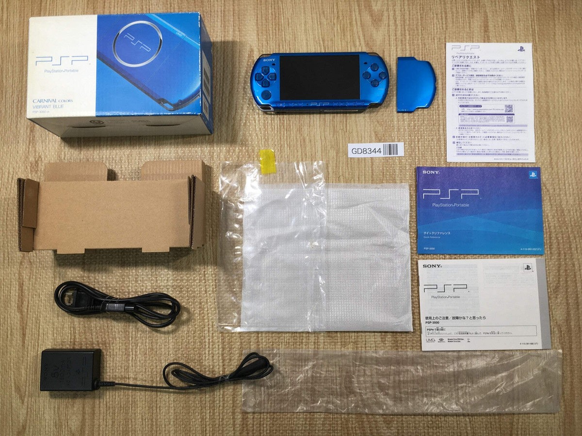 その他 psp3000 GD8344 Tested Working - PSP-3000 VIBRANT BLUE BOXED SONY PSP