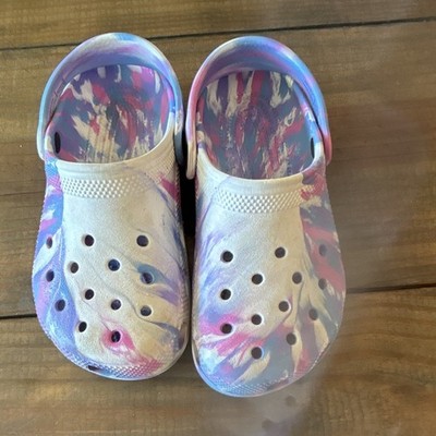 Girls or Boys Tie-Dye Crocs Size J2