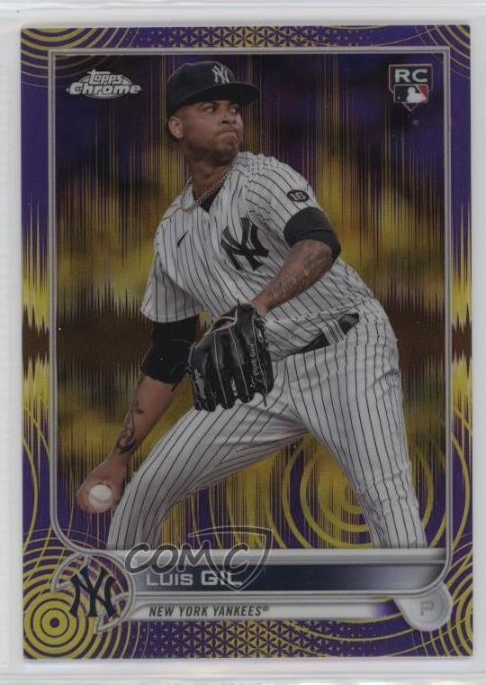 2022 Topps Chrome Sonic Purple & Yellow Pulse Refractor /299 Luis Gil #202 6k2