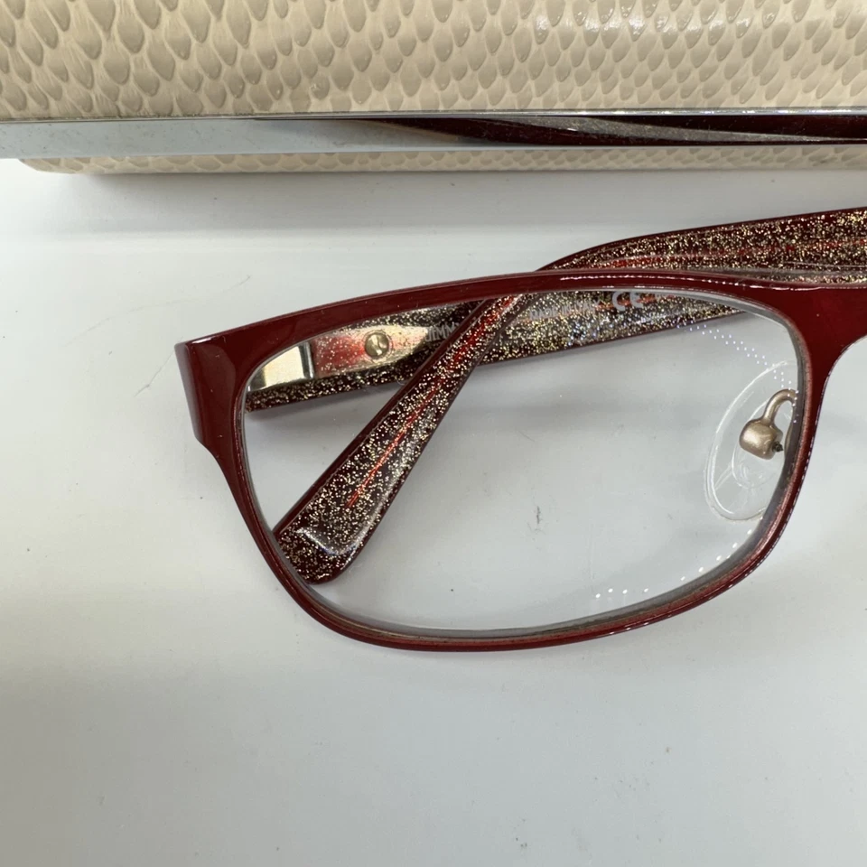 Jimmy Choo Eyeglasses Womens 111 ENH 54-16 Made in Italy Glasses Frames Only - Image 3 of 4