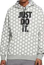 Nike Hoodie Sweatshirt Fleece Gray Polka Dot BV5529-063 100 Men's Size XL
