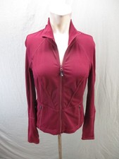 Zella Size M Womens Bordo Full Zip Long Sleeve Stretch Activewear Jacket 550