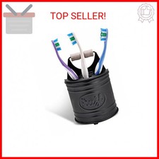 Autumn Alley Adorable Farmhouse Toothbrush Holder for Bathroom, Black Rustic Bat