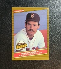 Wade Boggs 1986 Donruss Highlights Boston Red Sox Baseball Card #13 HOF