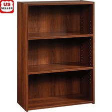 3-Shelf Bookcase Adjustable Shelves Stylish Storage Solution Home Office Display