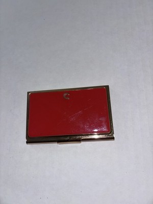 Kate Spade  C  Red & Gold Business Card Holder