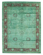 Traditional Hand-knotted Wool Oriental Carpet 9'0" x 11'10" Area Rug