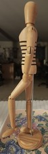 Wooden posable jointed artists mannequin.