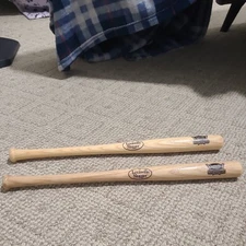 Lot of 2 18” Mini LOUISVILLE SLUGGER "125" SOUVENIR Baseball Bats Museum Factory