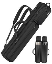 Pool Cue Case, Pool Stick Case 4x5 with Multiple Pockets Holds 4 Butts 5 Black