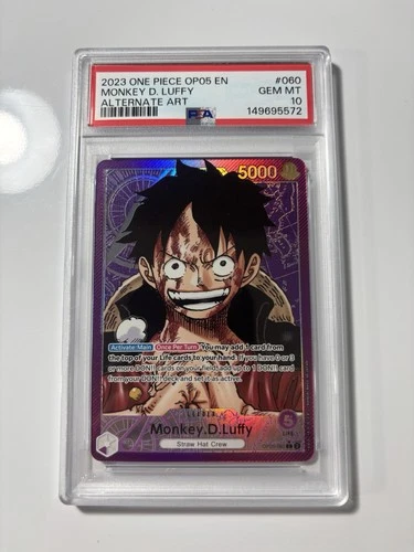 PSA 10 Gem Mint Luffy AA Leader OP05-060 Awakening Of The New Era One Piece EN