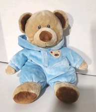 Ty BABY BEAR BLUE 10" Plush Pajamas Tan Brown Teddy 2014 Love To Baby Pluffies