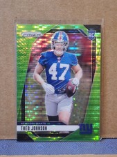 2024 Panini Prizm Theo Johnson #390 Neon Green Pulsar (RC) New York Giants