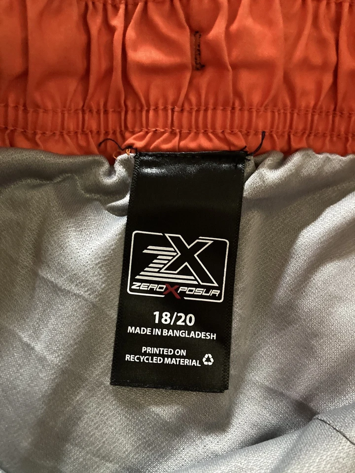 Bañador Zeroxposur para niños talla 18/20 azul naranja traje de baño pantalones cortos de baño Foto 2 de 4