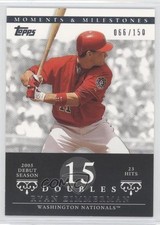 2007 Moments & Milestones 66/150 Ryan Zimmerman (2005 Debut Season 23 Hits) 0l2