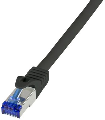 LogiLink Patchkabel Ultraflex, Kat.6A, S/FTP, 0,25 m,schwarz