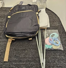 Gped Black Baby Diaper Bag / Back Pack / Accessory