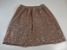 Wonder Nation Elastic Waist Pull-On A-Line Sequined Skirt Lined Girls Size XL
