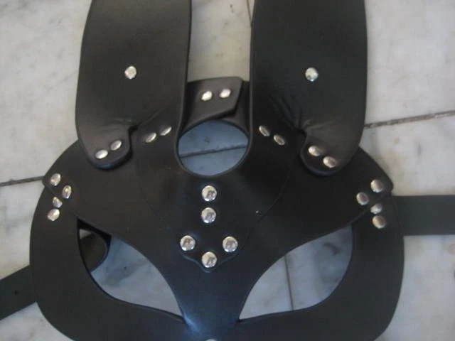 NUEVO Arnés de cuero sintético para mujer Catgirl remaches máscaras envío gratuito Foto 4 de 4