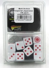 Bolt Action 408406001 Imperial Japanese D6 Pack 16 Dice WWII White Red Sun