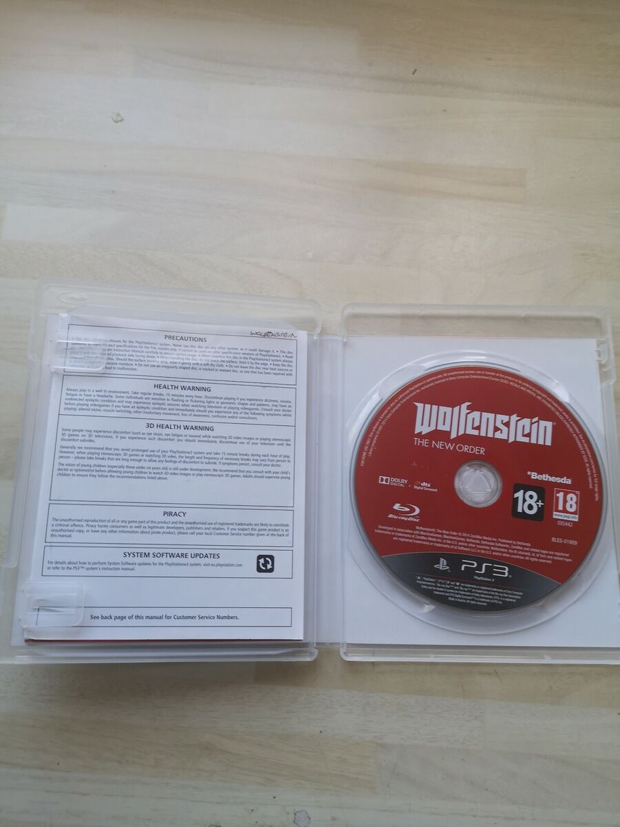 Wolfenstein: The New Order (PS3, Playstation 3) NEW