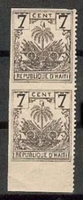 HAITI Sc 42 to 43 IMPERF PAIR BETWEEN  MINT HR FVF See DESCRIPTION SCAN 