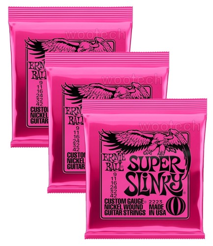 3/6 Pack Ernie Ball Electric Guitar Strings Slinky 2221 (10-46) 2223 (9-42) AU - Picture 6 of 8