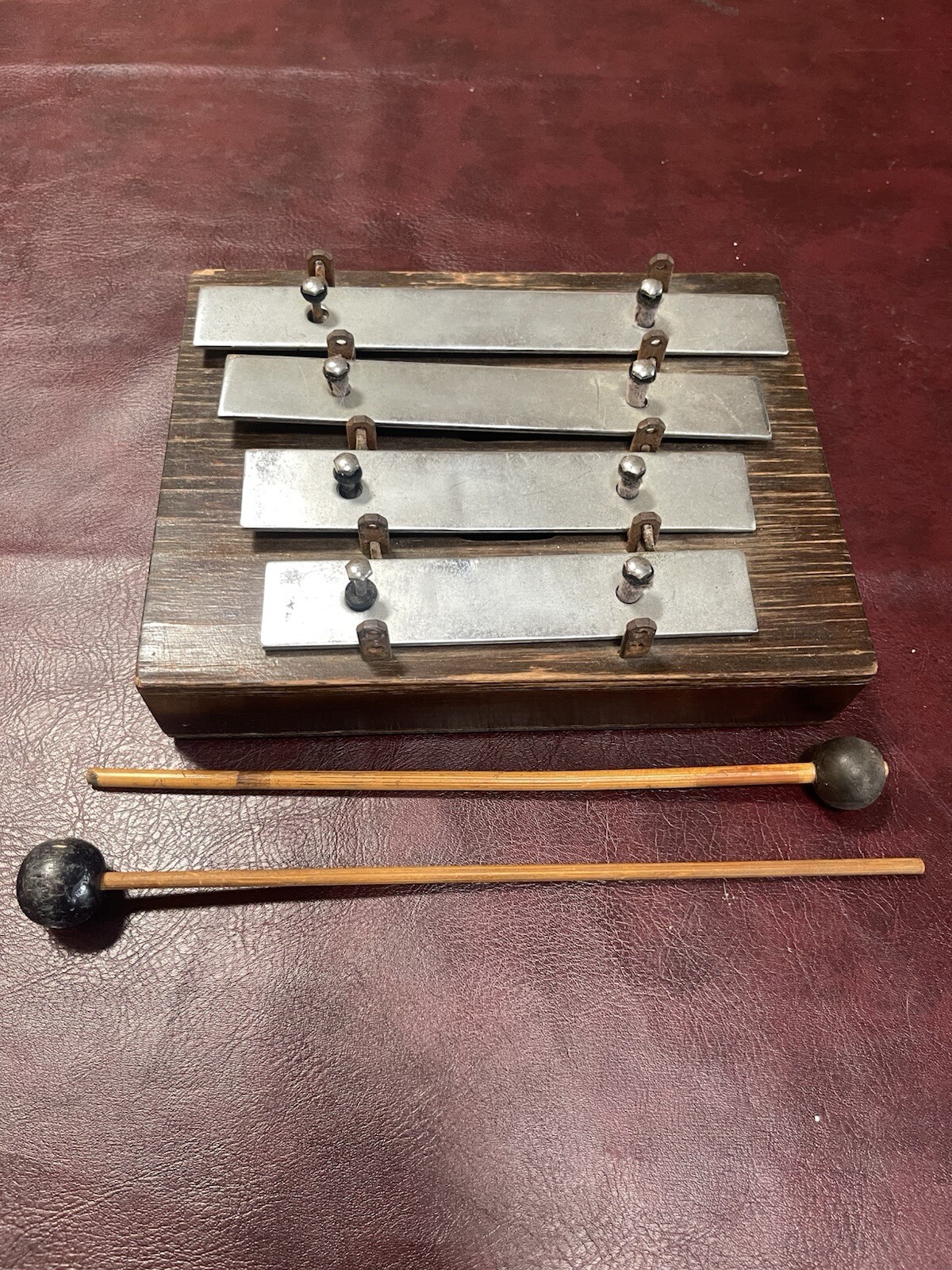 Antique 1919 Deagan Xylophone Mallet 300 4 Chime Bell Dinner Railroad Dining Car